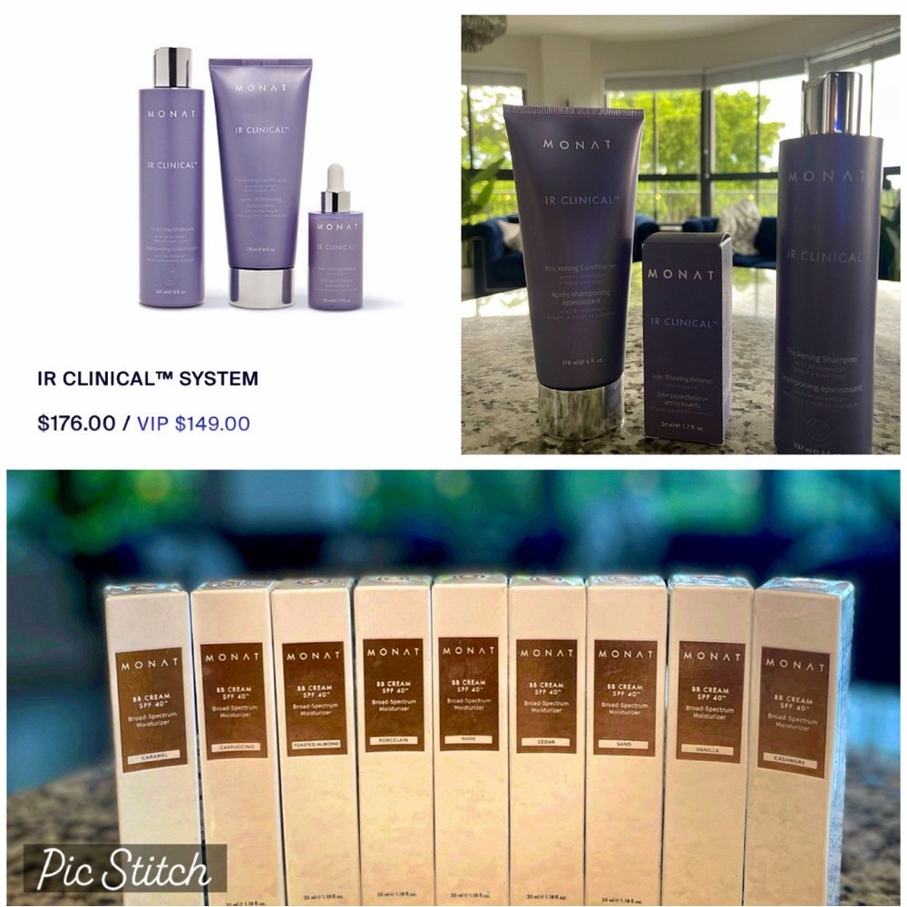 Monat products (hair & makeup)